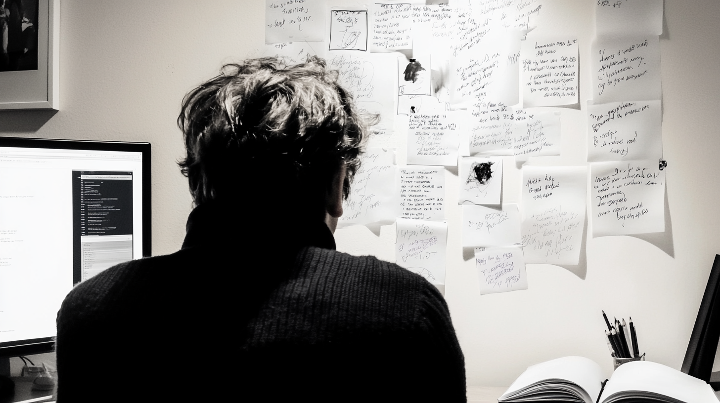 Zwischen Handschrift und Bildschirm — der Prozess vor dem Ergebnis.